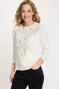 Embellished Mixed Motif Jersey Top