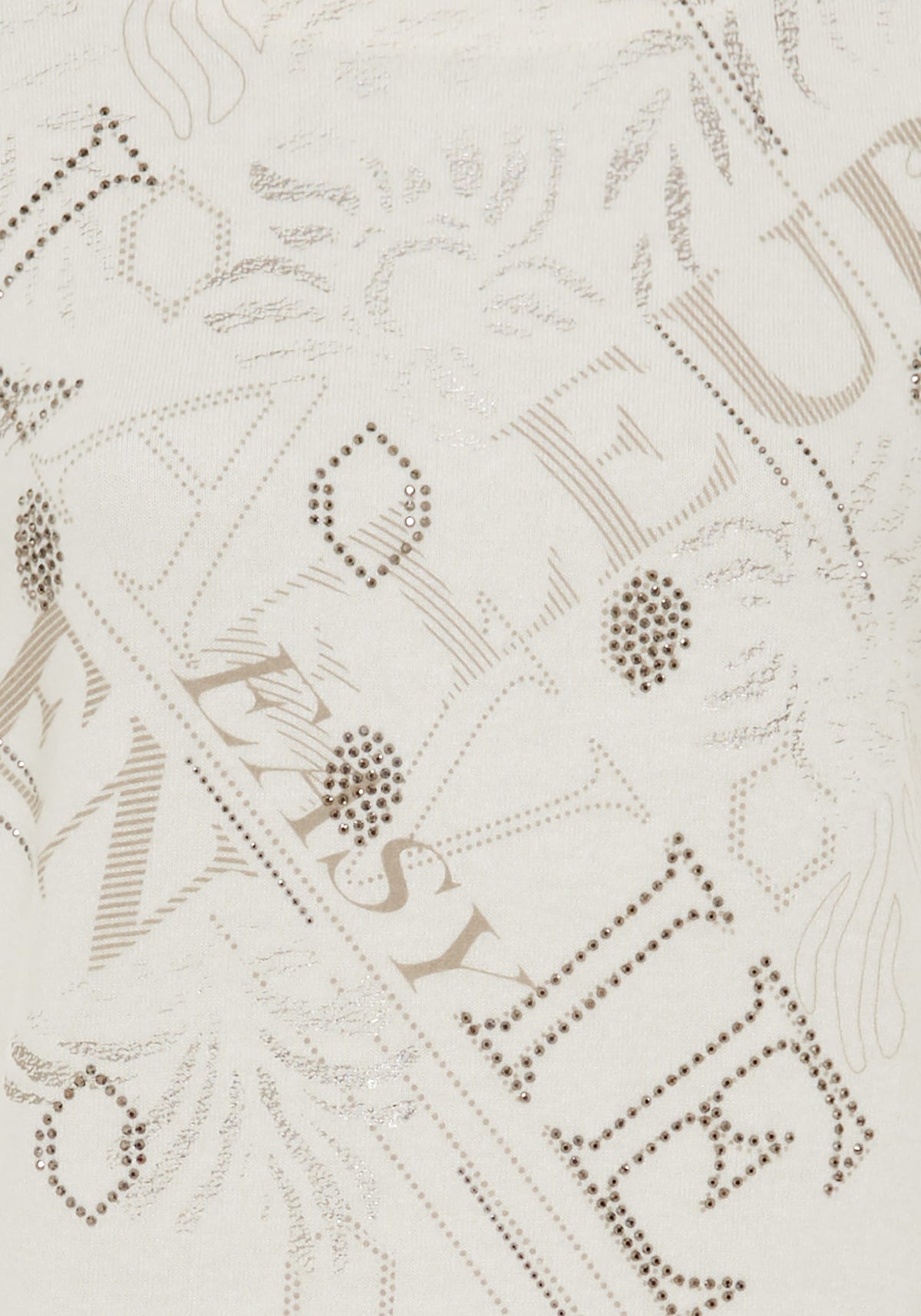 Top en jersey à motifs mixtes embellis