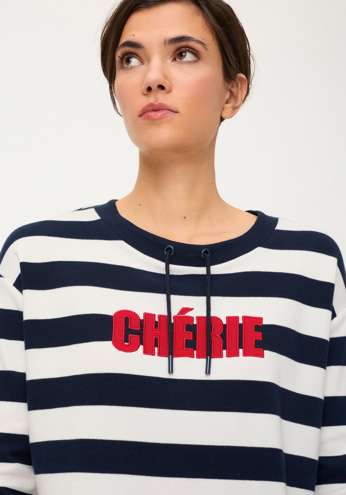 Haut en jersey brodé Chérie