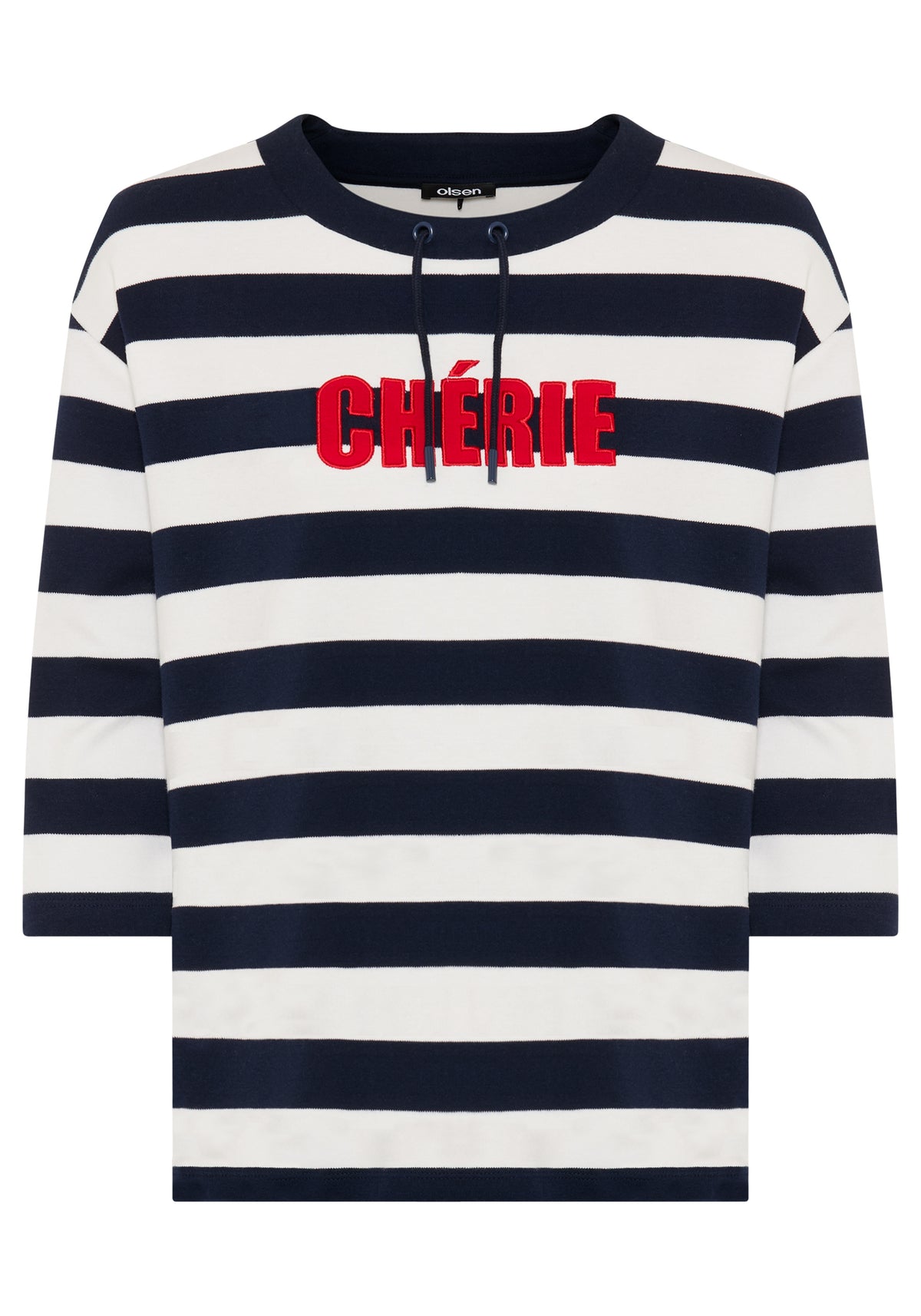 Haut en jersey brodé Chérie