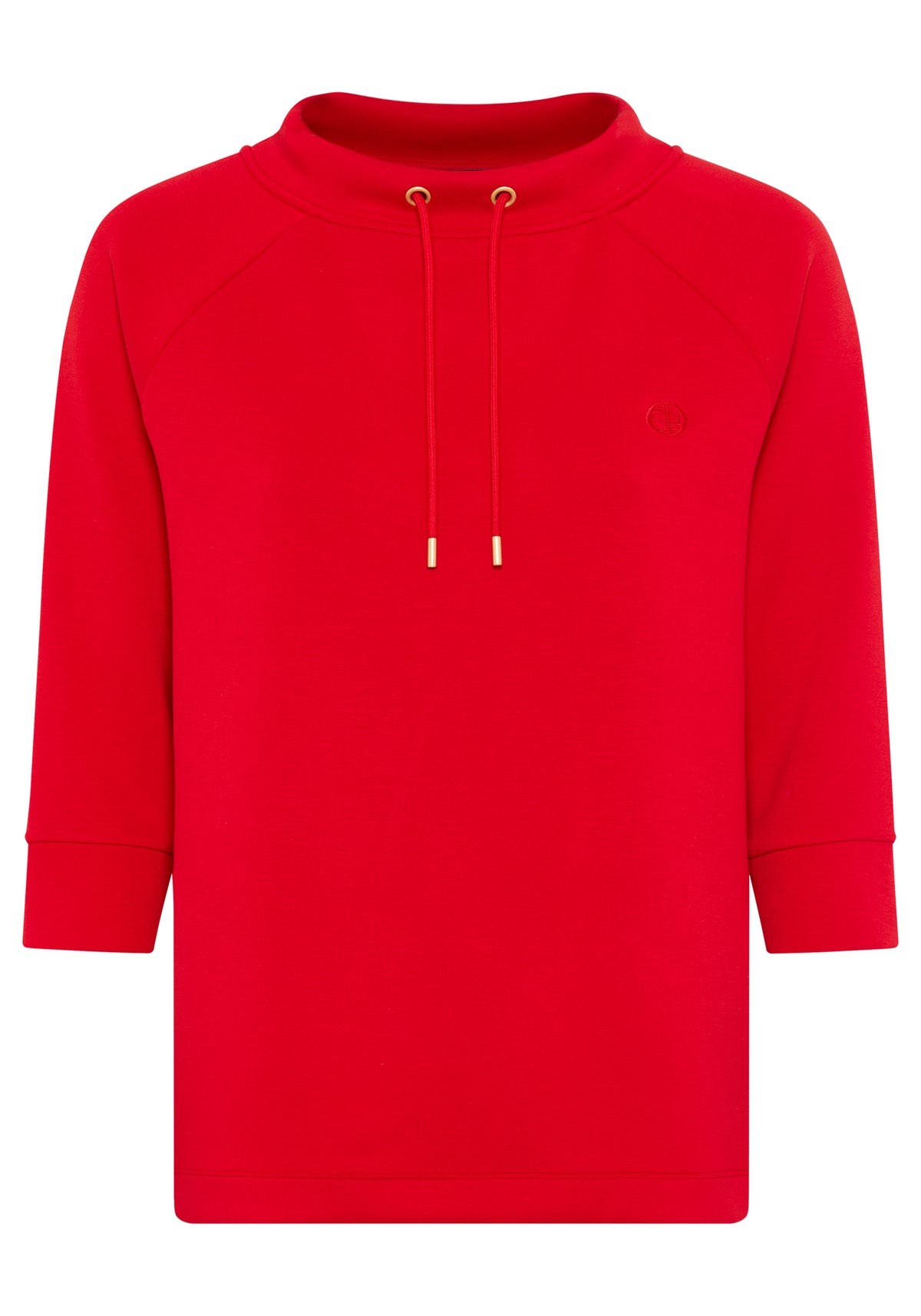 Scuba Jersey Funnel Neck Top