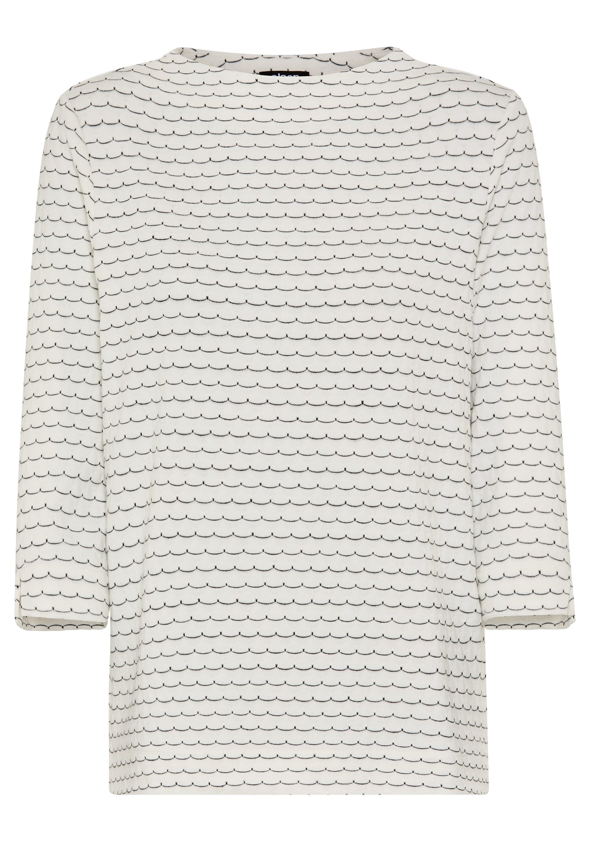 Scallop Stripe Jersey Top
