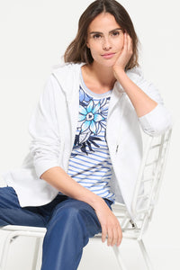 Mixed Media Hooded Jacket