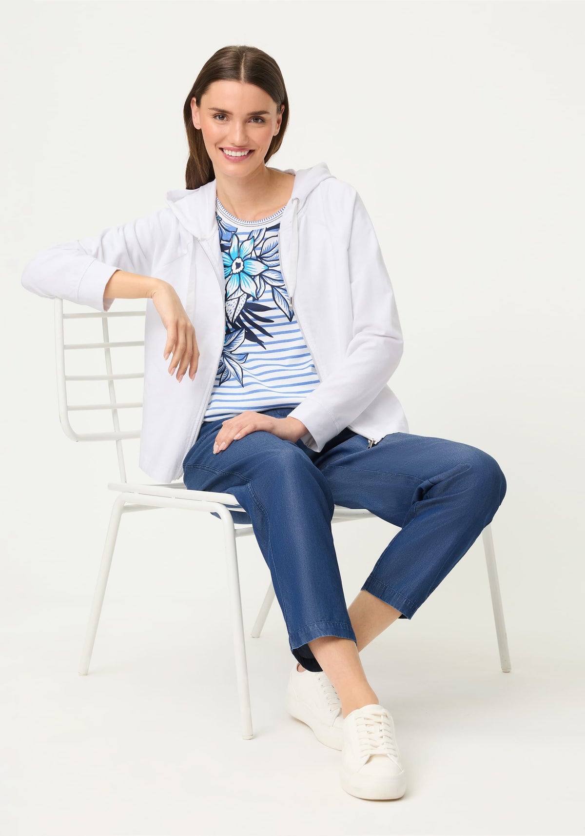 Mixed Media Hooded Jacket