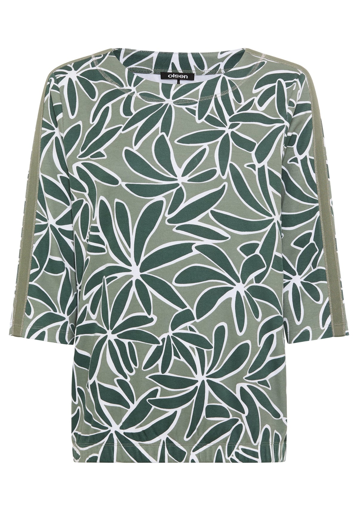 Palm Design Jersey Top