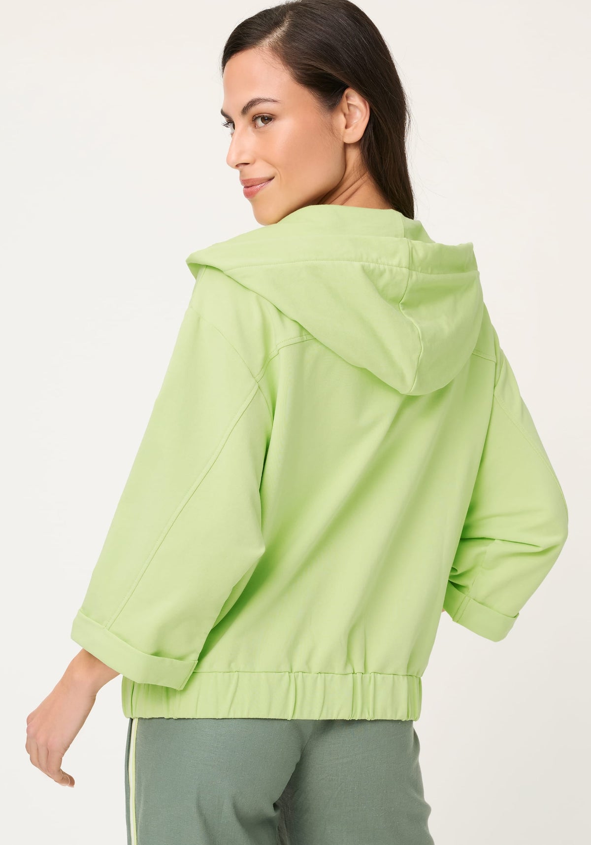 Hooded Jersey Zip Jacket