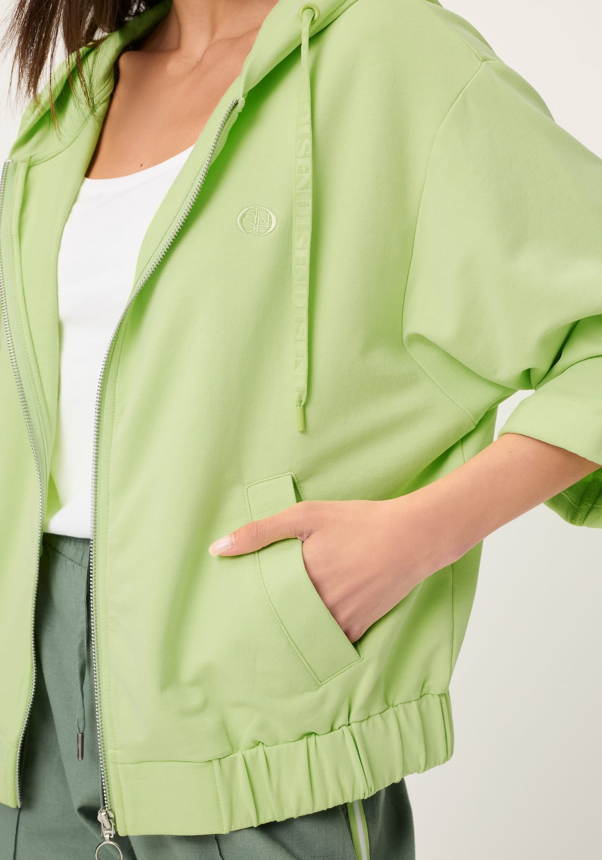 Hooded Jersey Zip Jacket