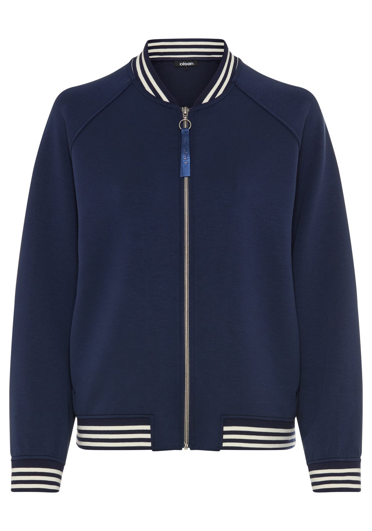 Jersey Knit Zip Front Cardigan