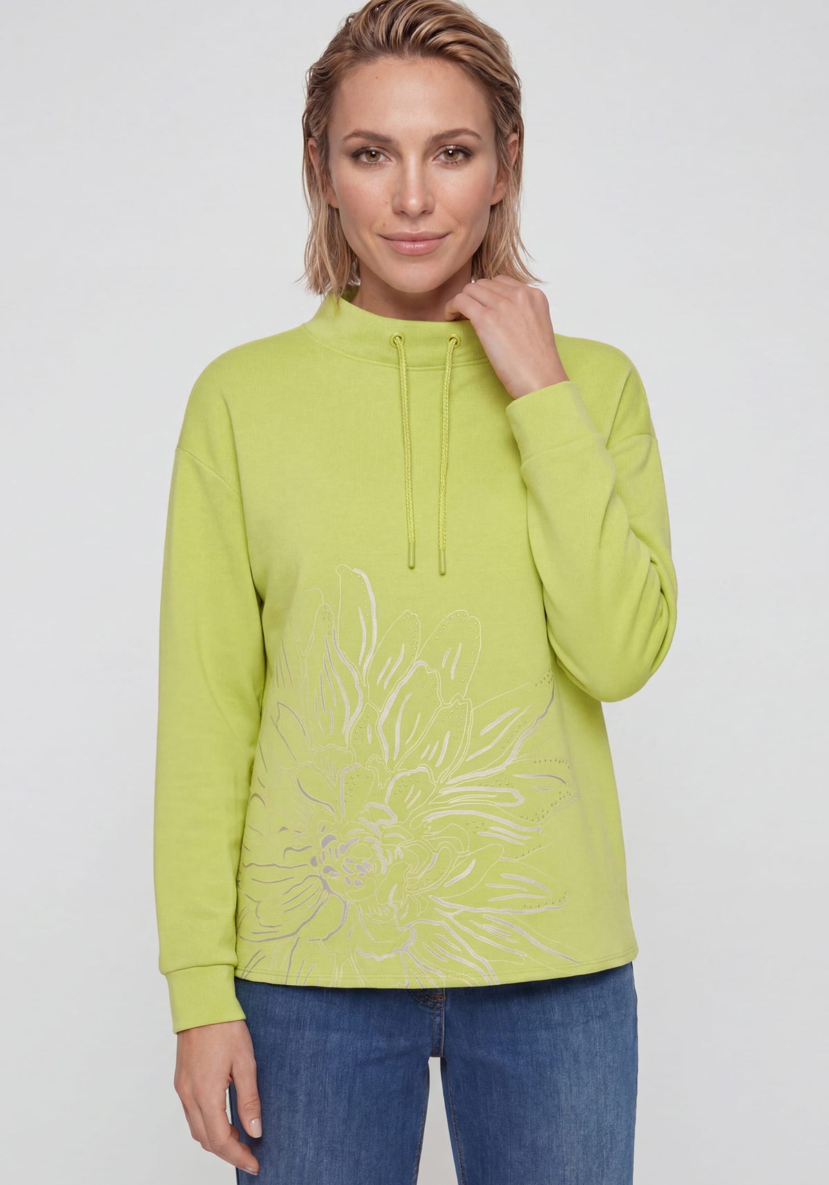 Embellished Scuba Jersey Top