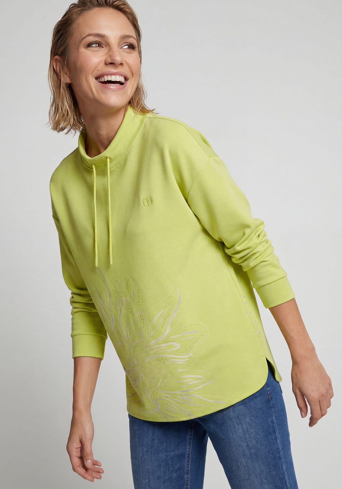 Embellished Scuba Jersey Top