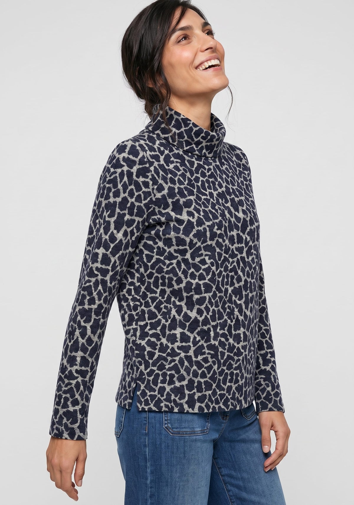 Funnel Neck Jersey Top
