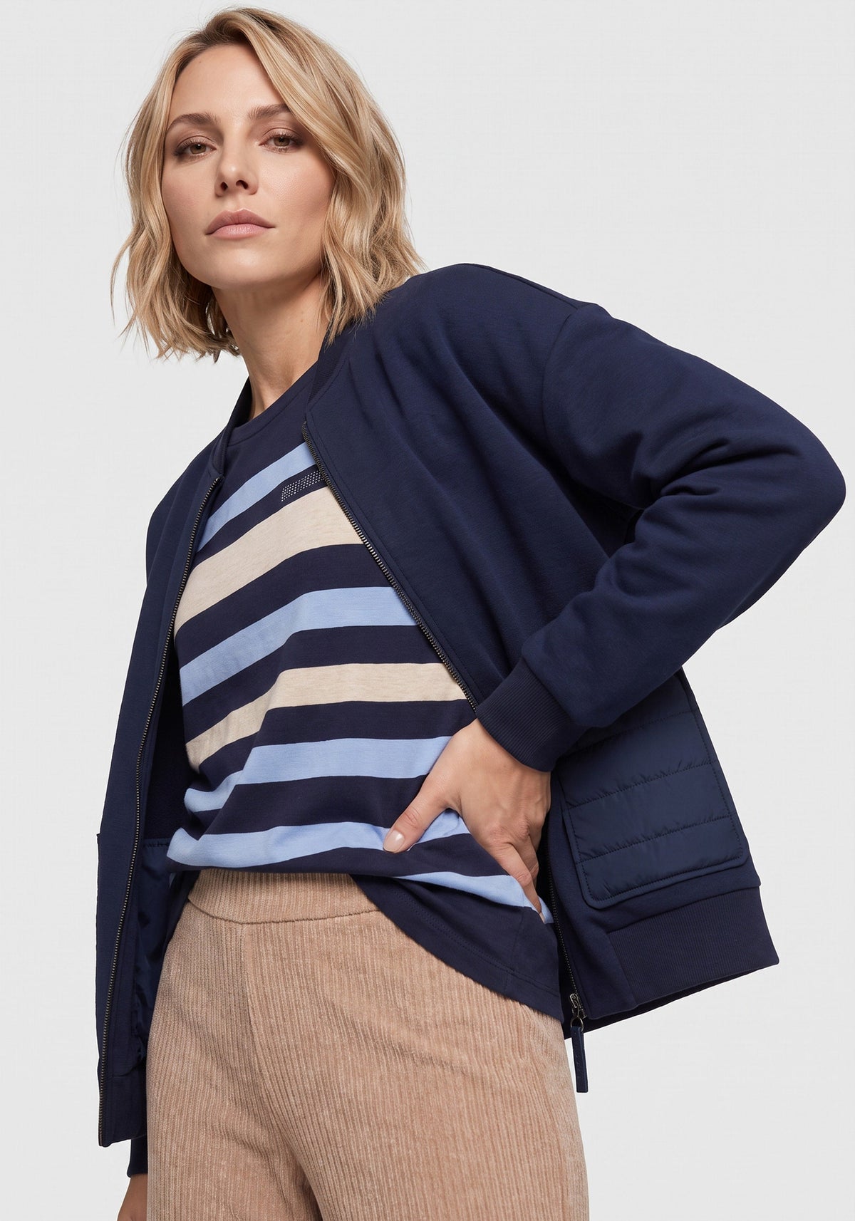 Jersey Knit Zip Jacket