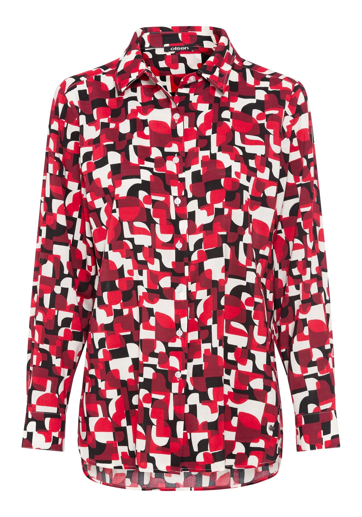 Cotton Viscose Geo Print Shirt