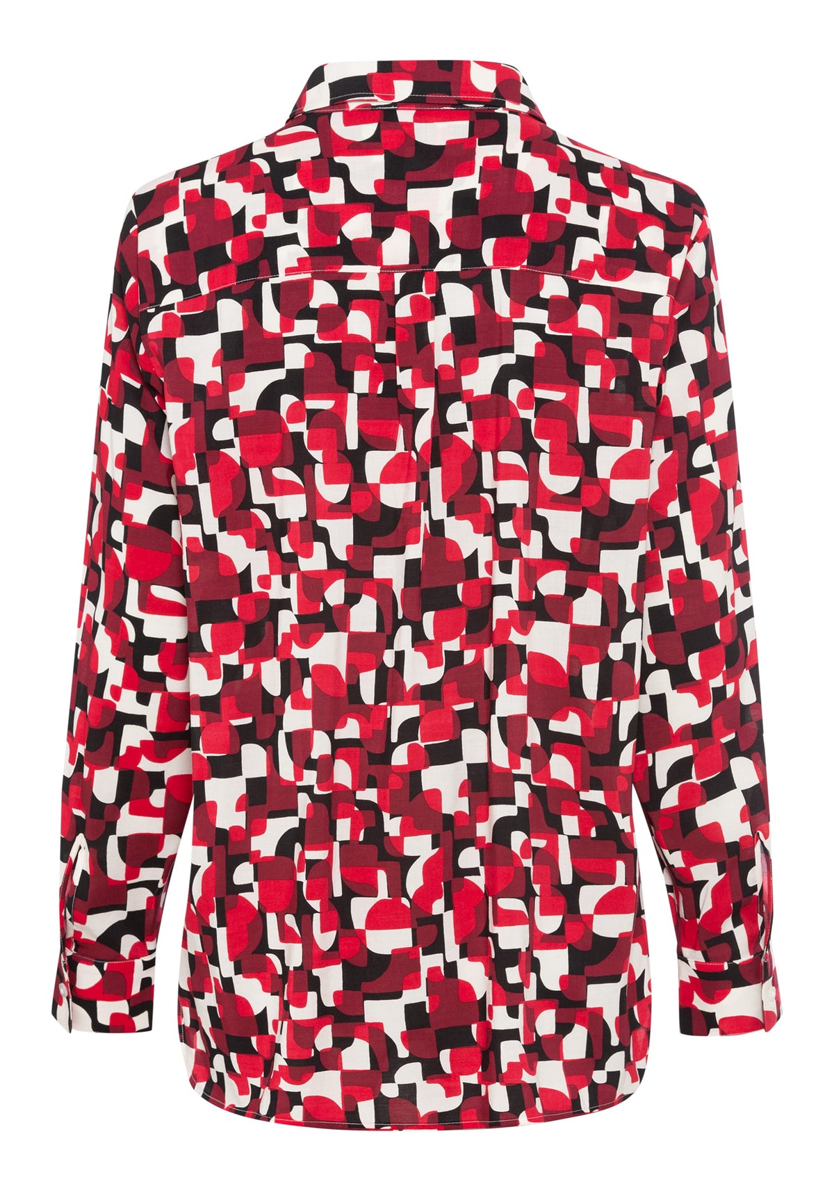 Cotton Viscose Geo Print Shirt
