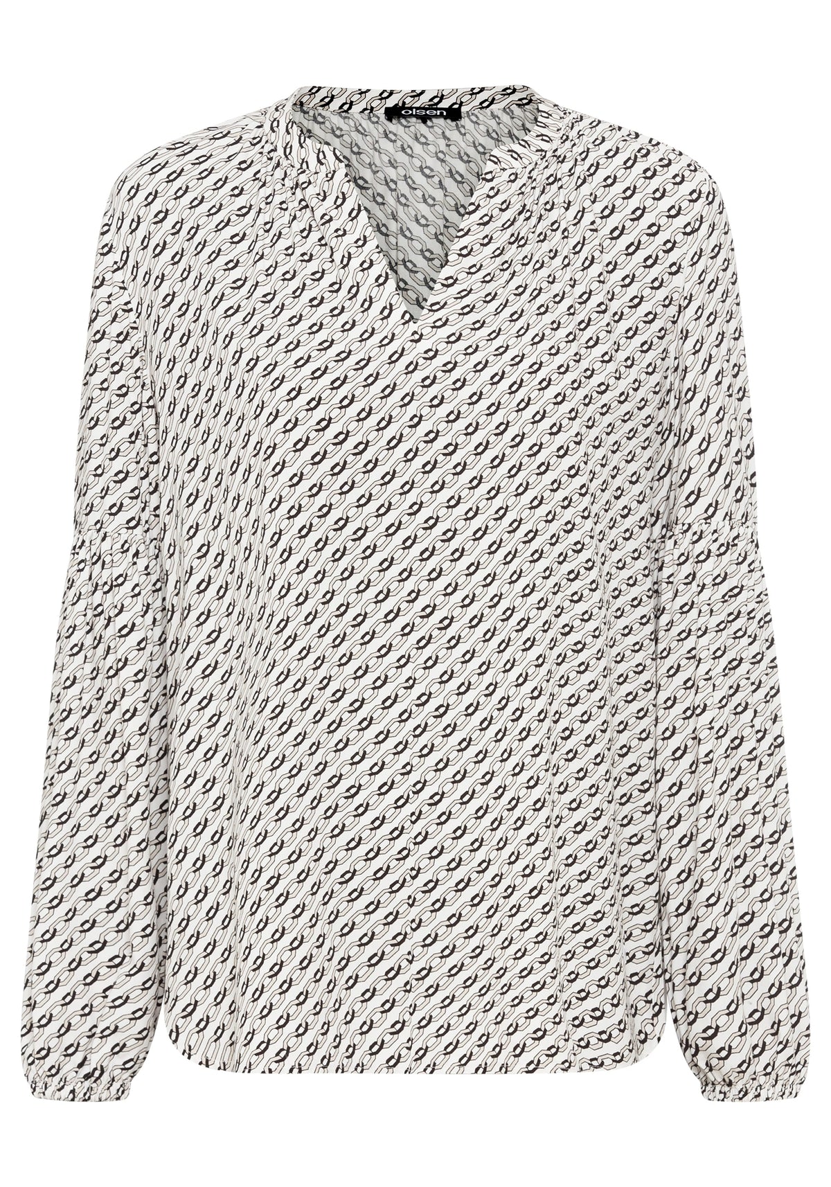Chain Link Print Tunic Blouse