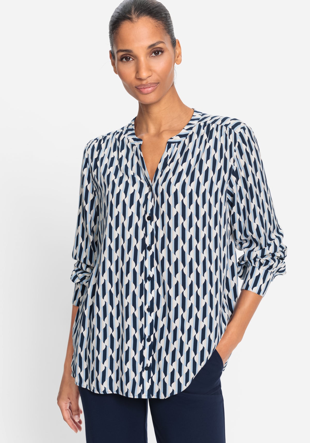 Geo Print Tunic Shirt