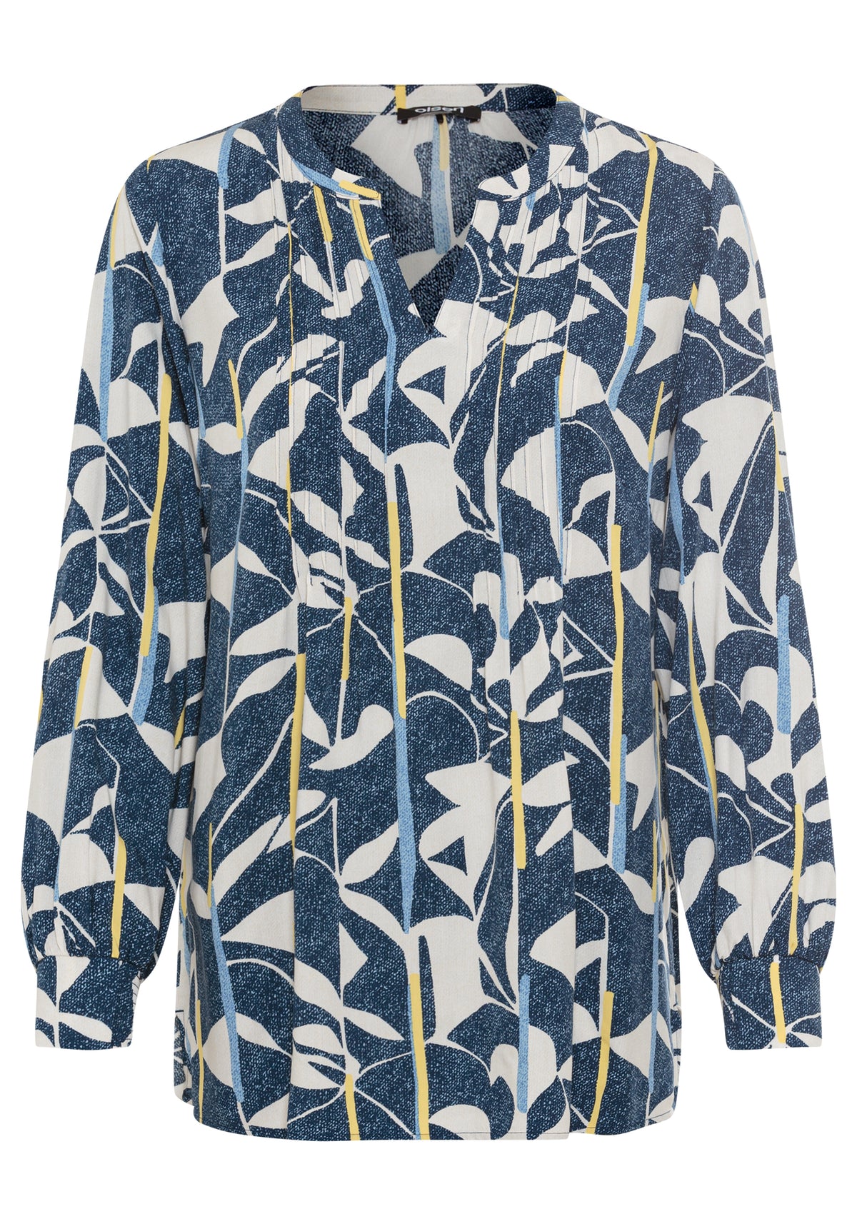 Multi-Pattern Tunic Blouse