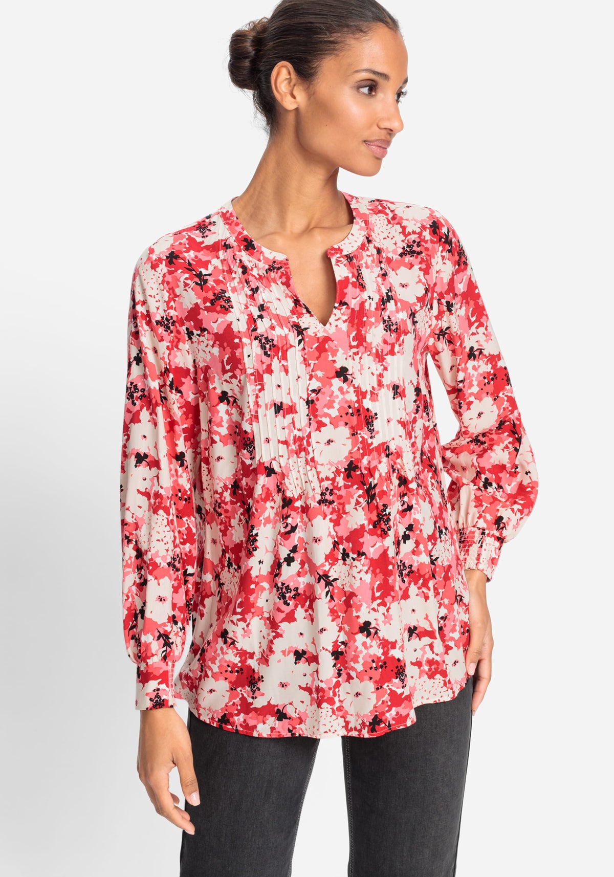 Floral Camo Tunic Blouse