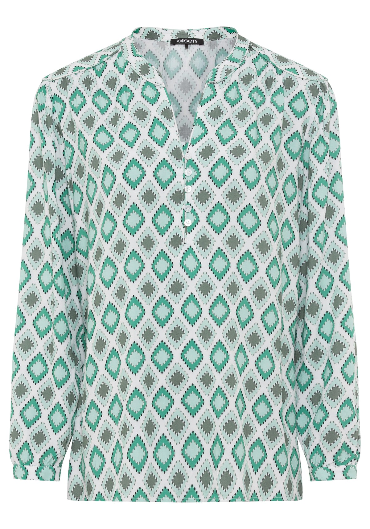 Ornamental Print Tunic Blouse