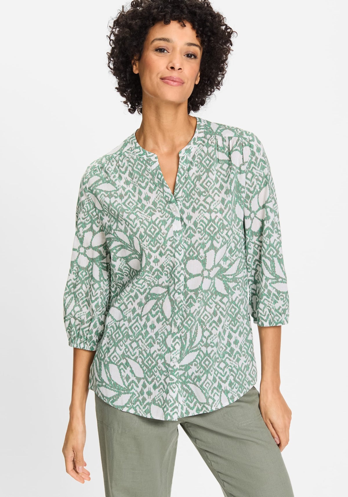Ikat Print Tunic Shirt
