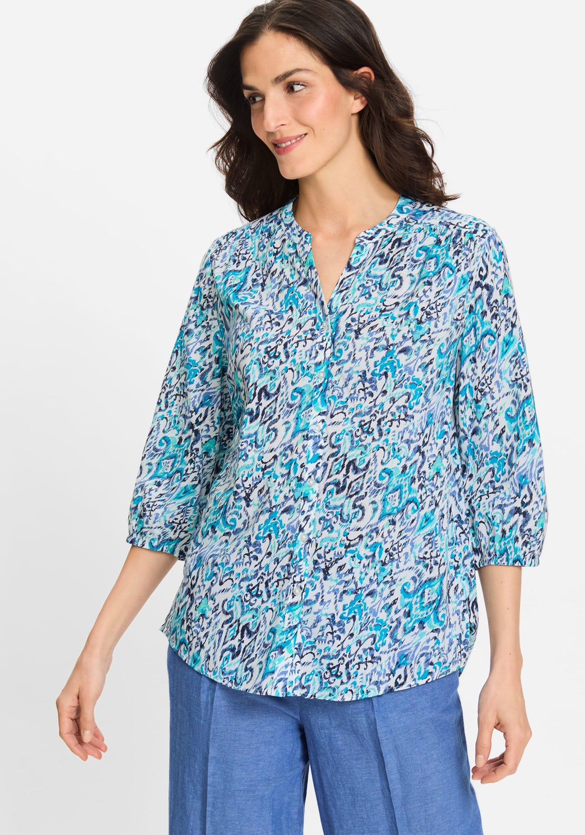 Ikat Print Tunic Shirt
