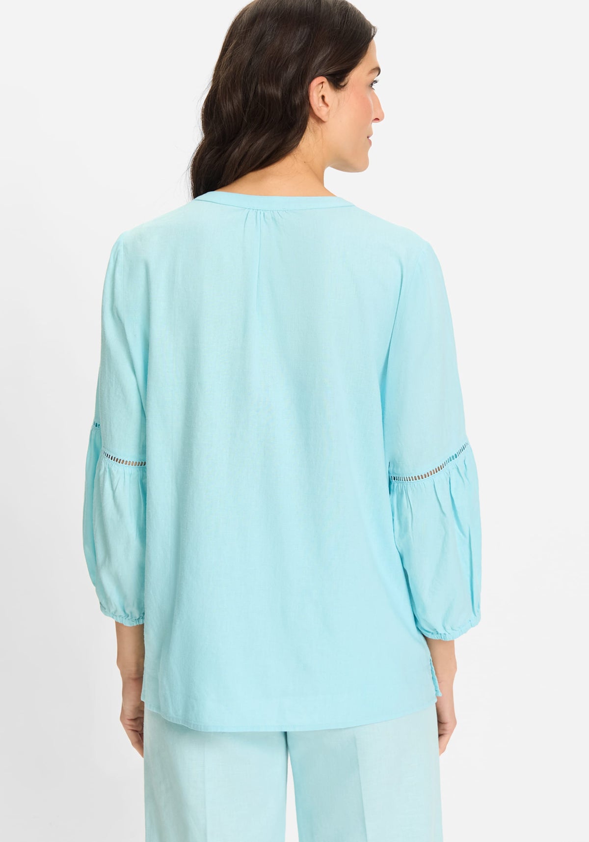 Linen Blend Boho Blouse