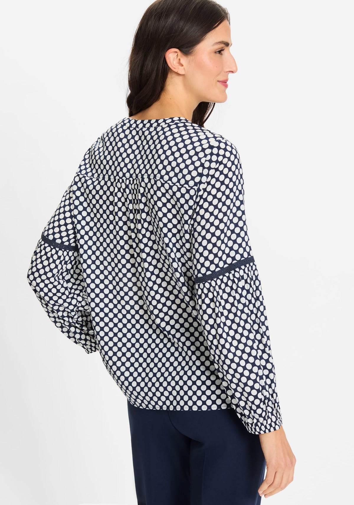 Chemise tunique à pois