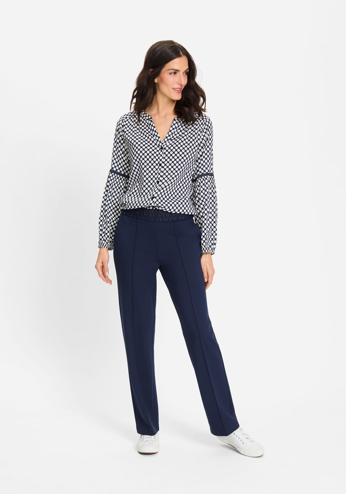 Chemise tunique à pois