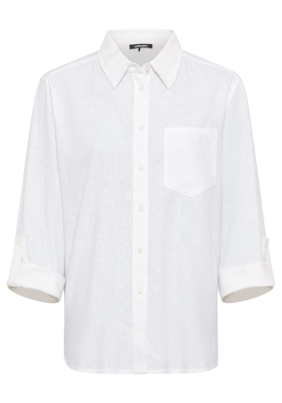 Shirt with Rolled Sleeve Tab Detail