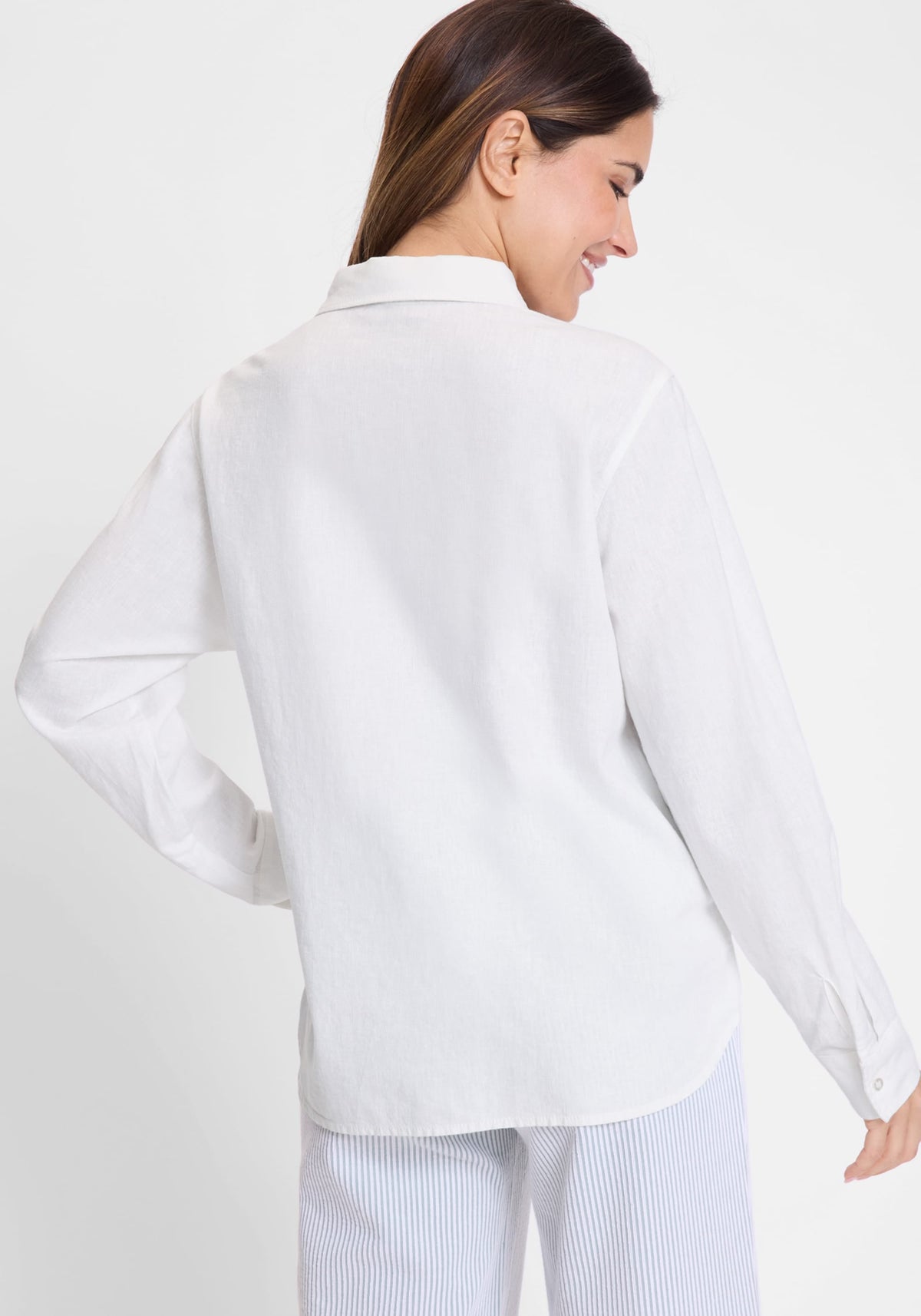 Shirt with Rolled Sleeve Tab Detail