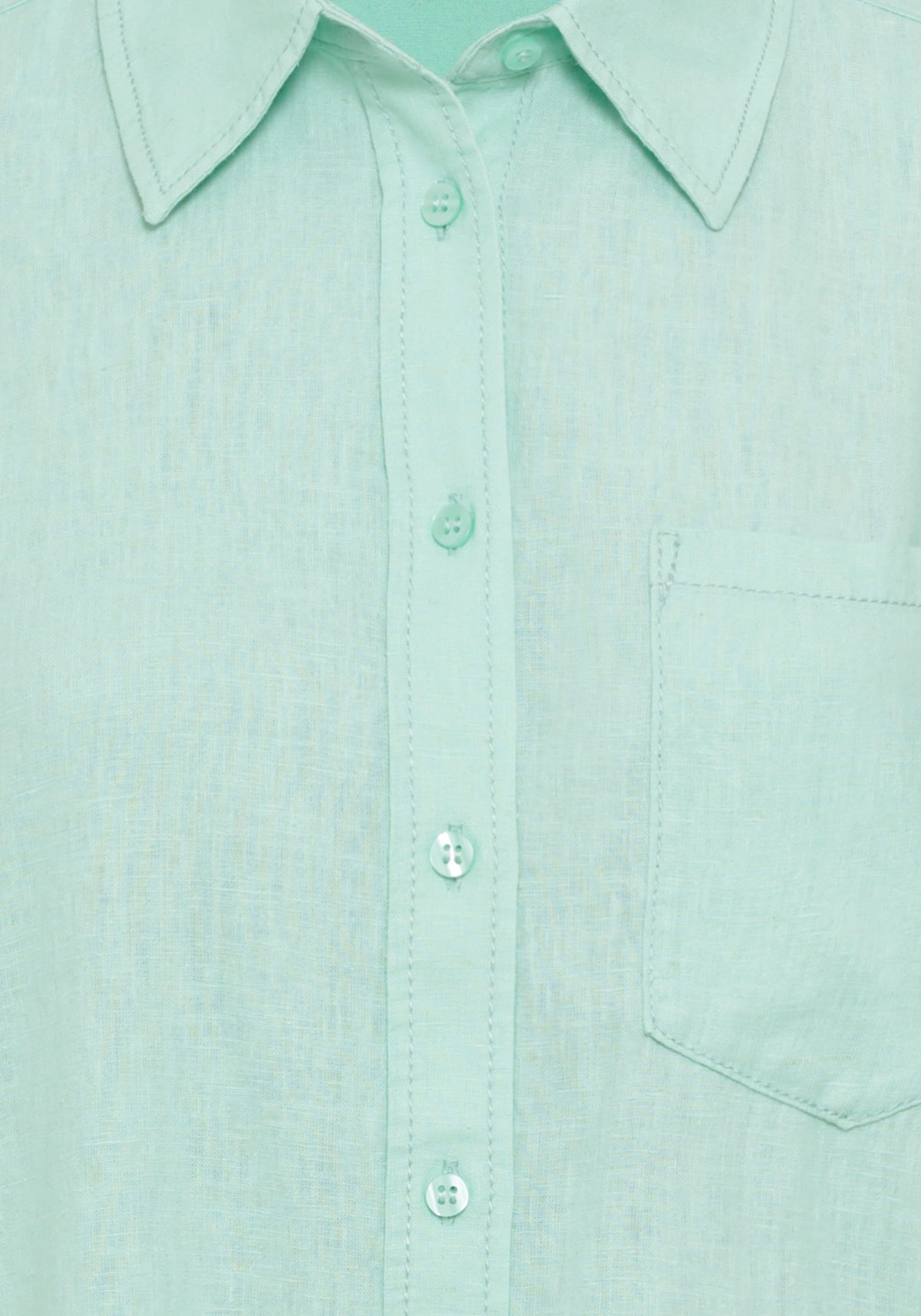 Shirt with Rolled Sleeve Tab Detail
