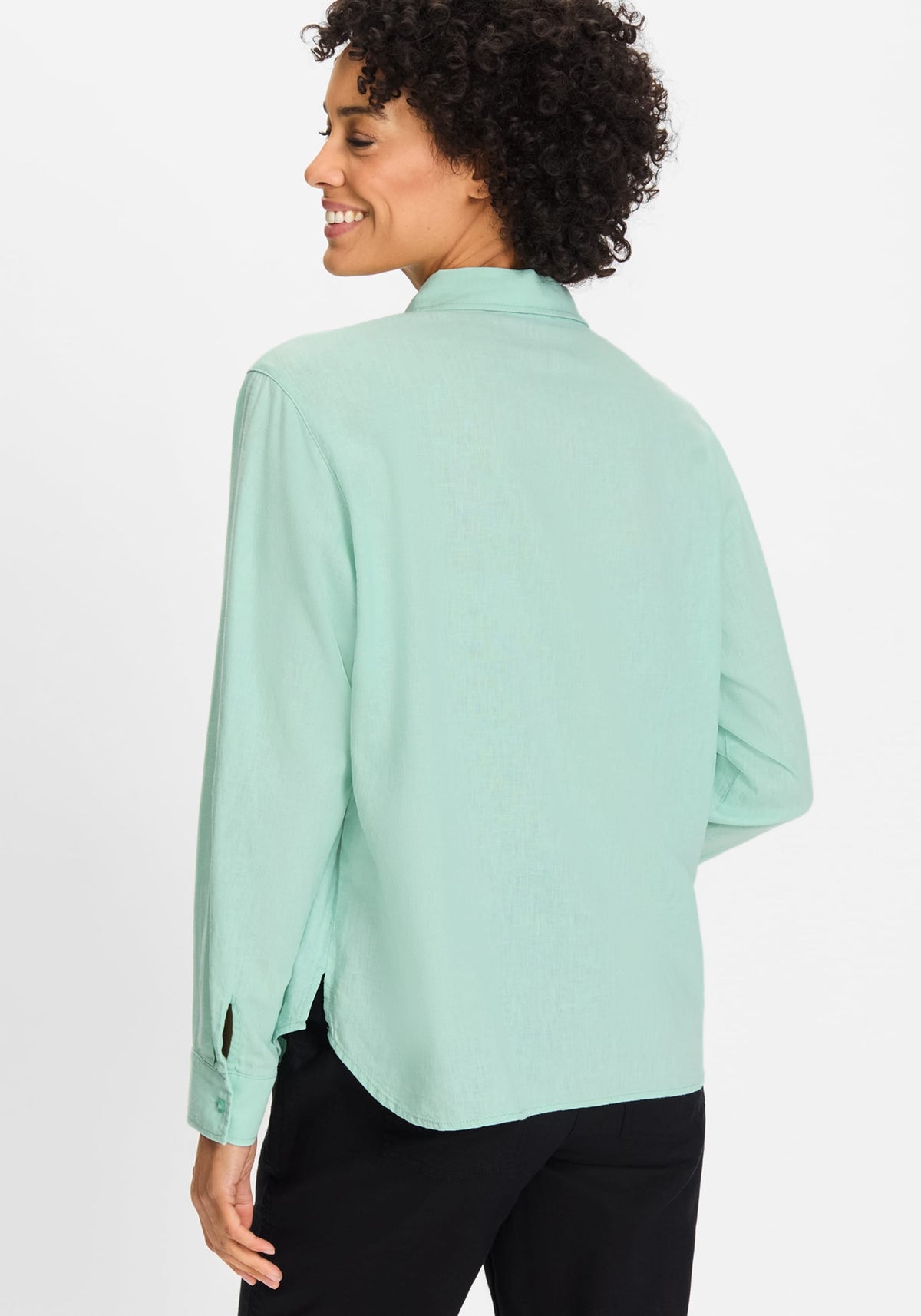 Shirt with Rolled Sleeve Tab Detail