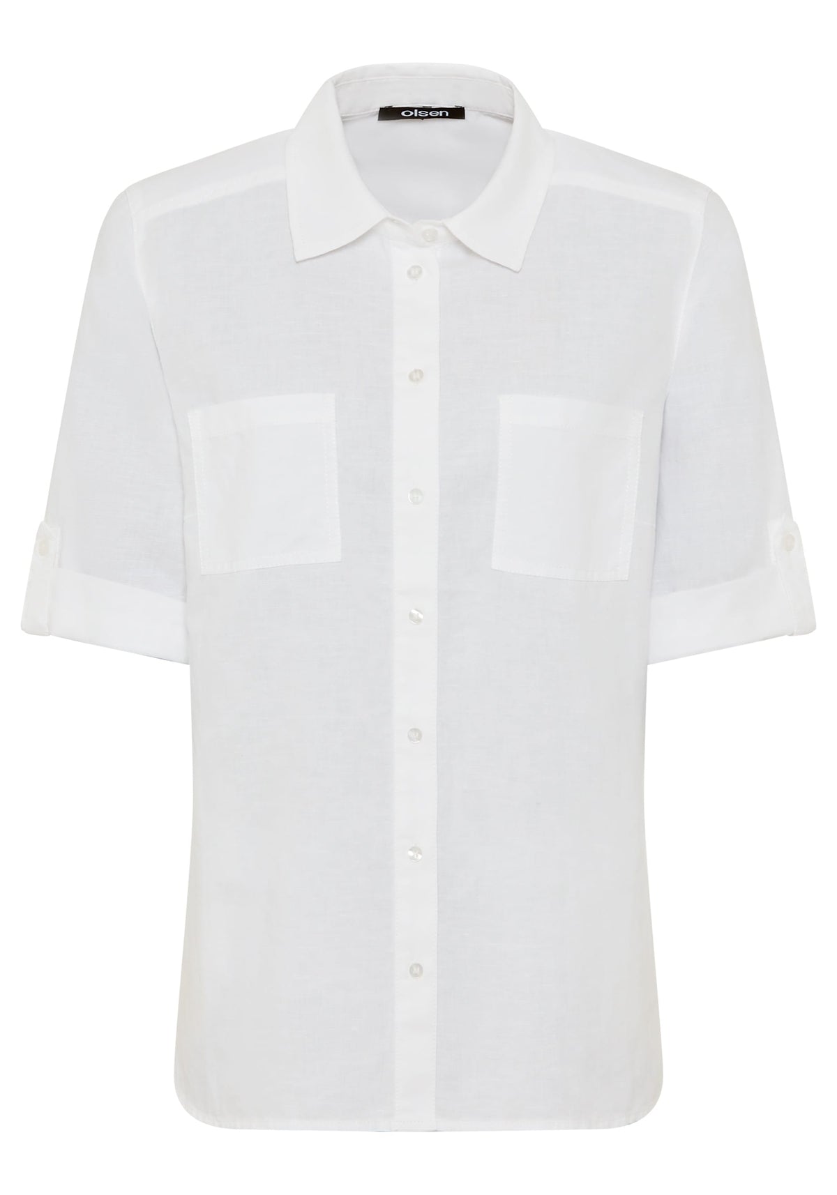Chemise à pattes de boutonnage à manches roulées
