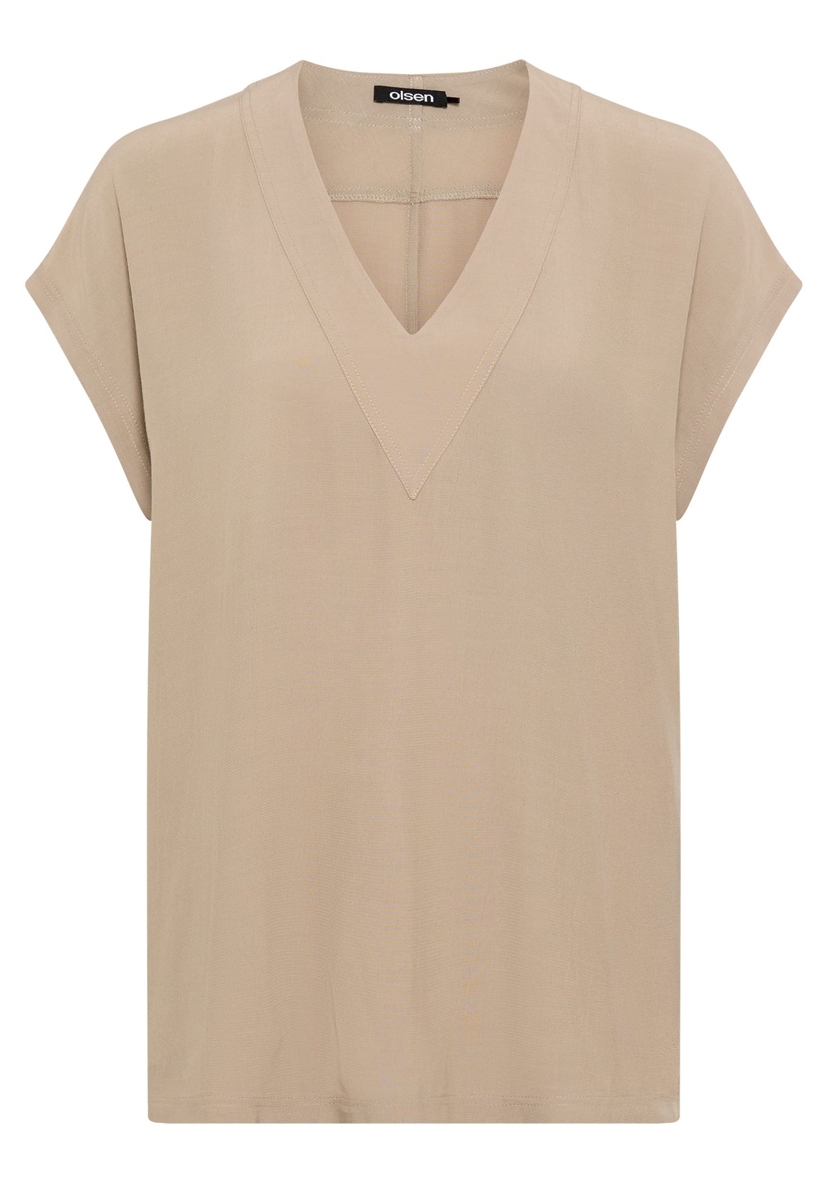 Solid V-Neck Blouse