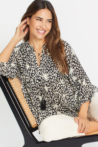 Tropic Mix Print Tunic Blouse