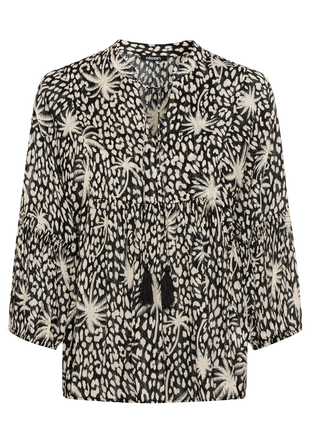 Tropic Mix Print Tunic Blouse