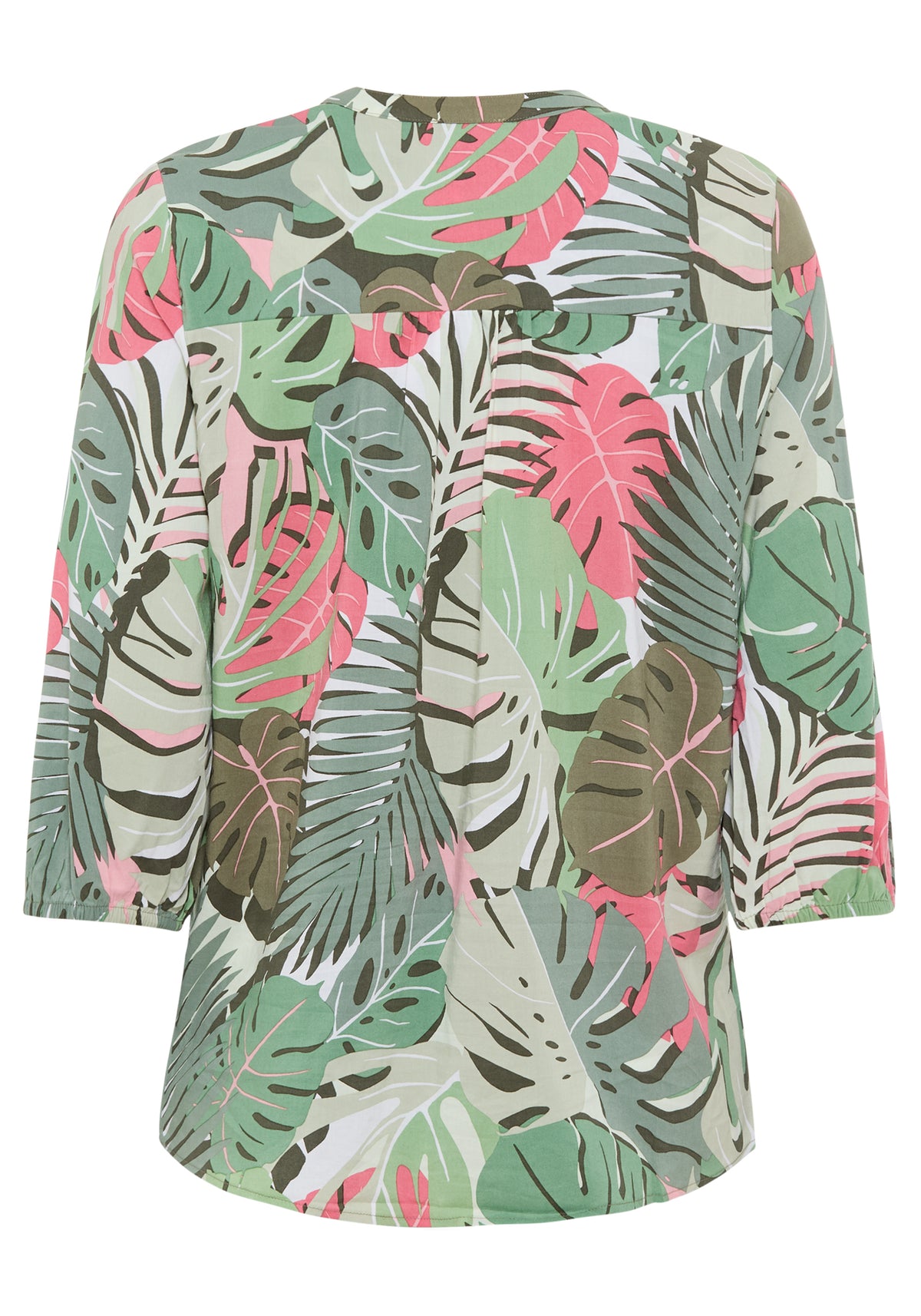 Palm Print Tunic Blouse