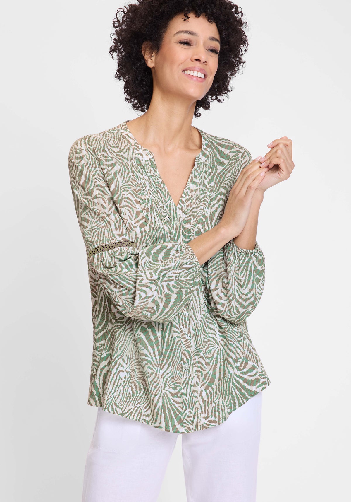 Neo Animal Print Tunic Blouse