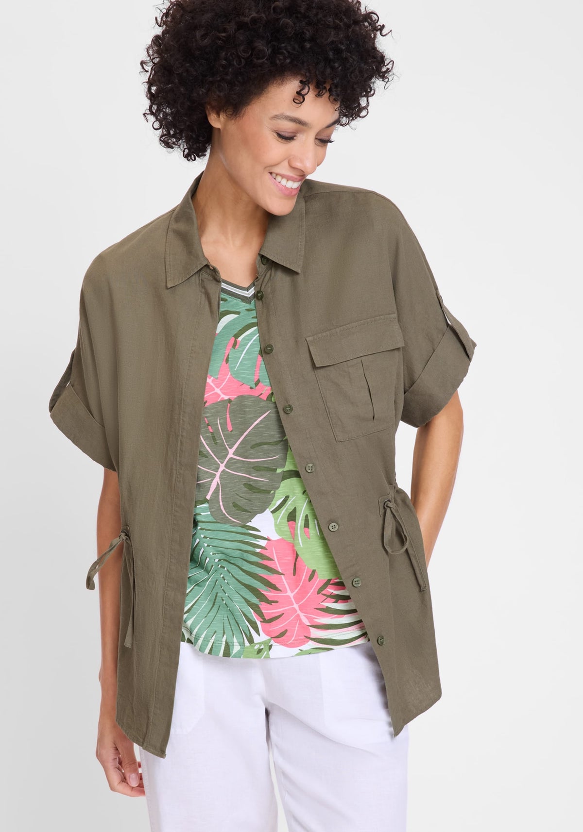 Camp Shirt Drawstring Waist