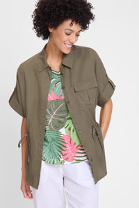 Stretch Twill Pull-On Skirt