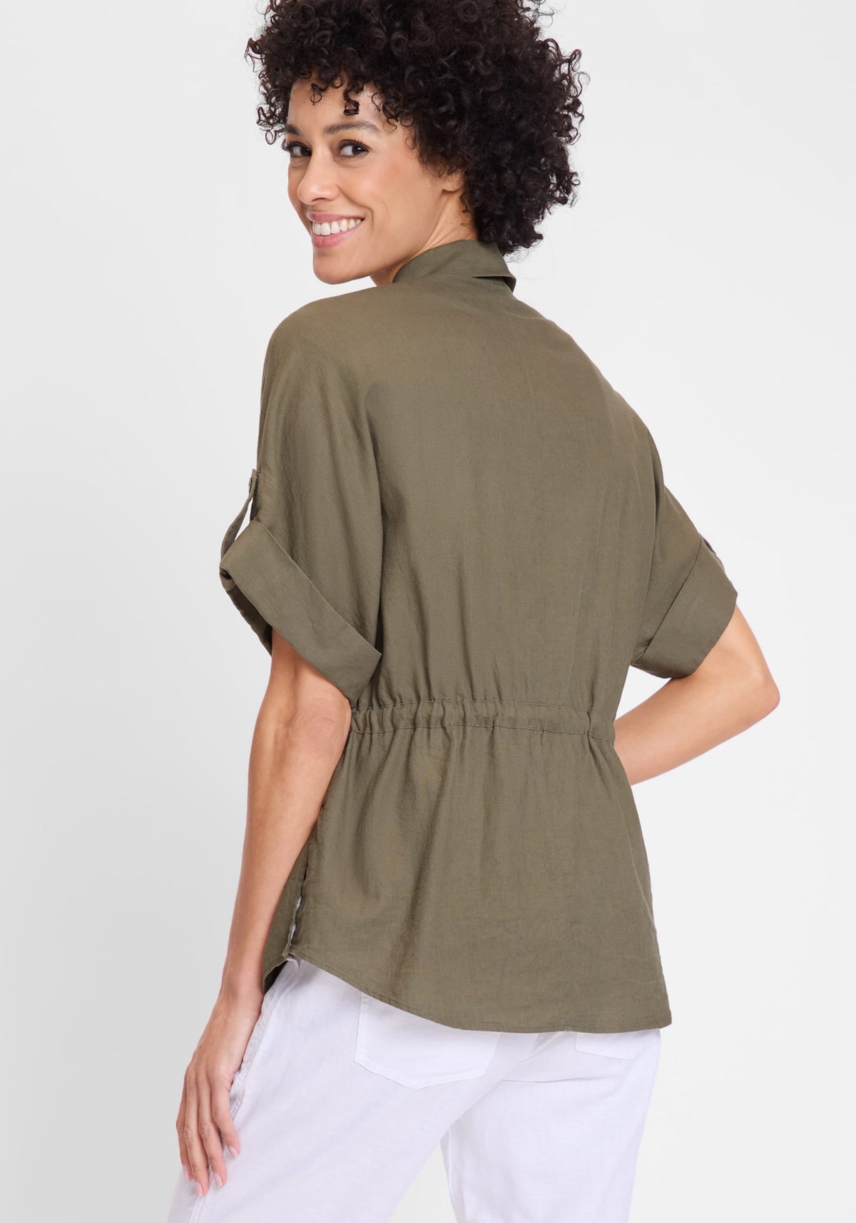 Camp Shirt Drawstring Waist