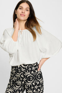 Tie Neck Tunic Blouse