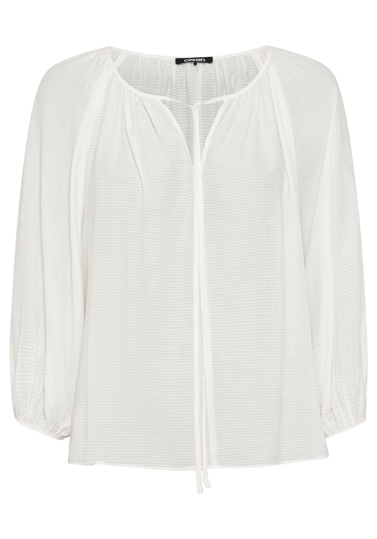 Tie Neck Tunic Blouse