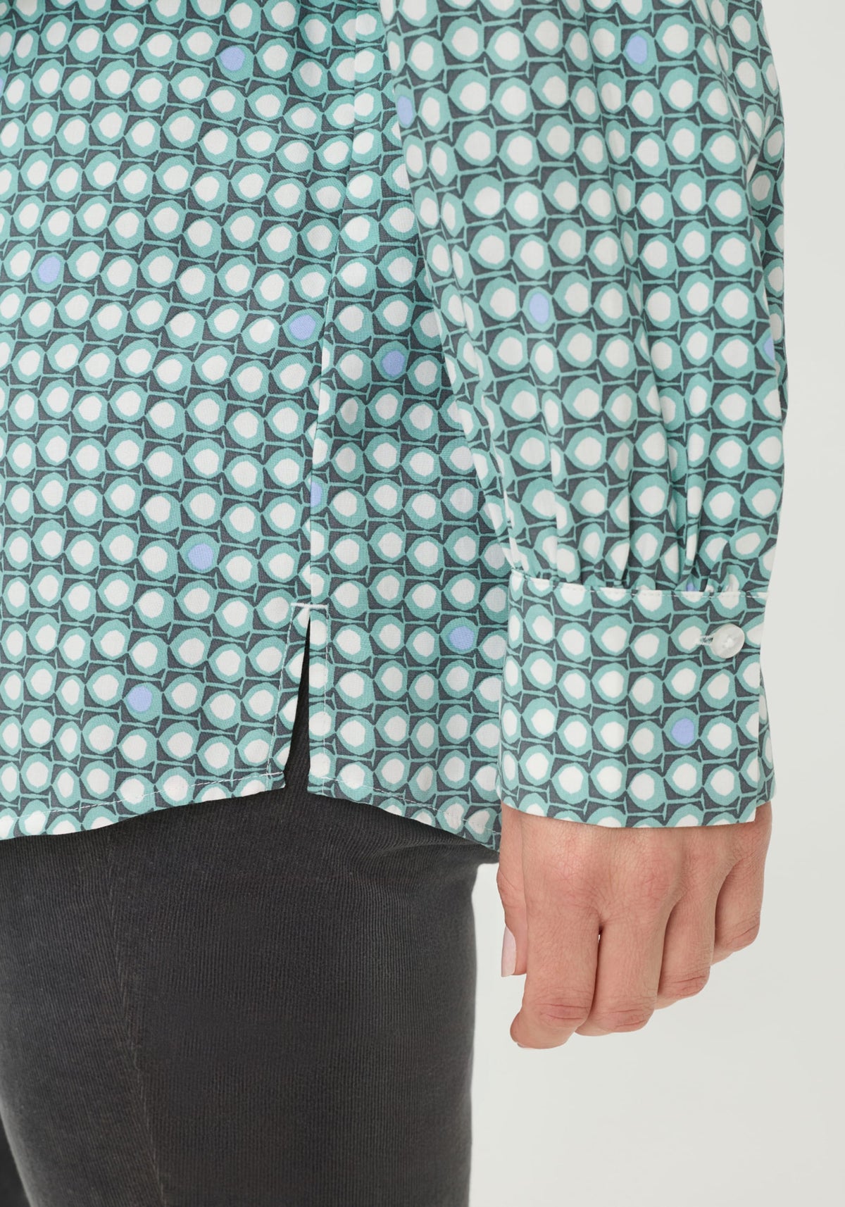 Chemise tunique à pois