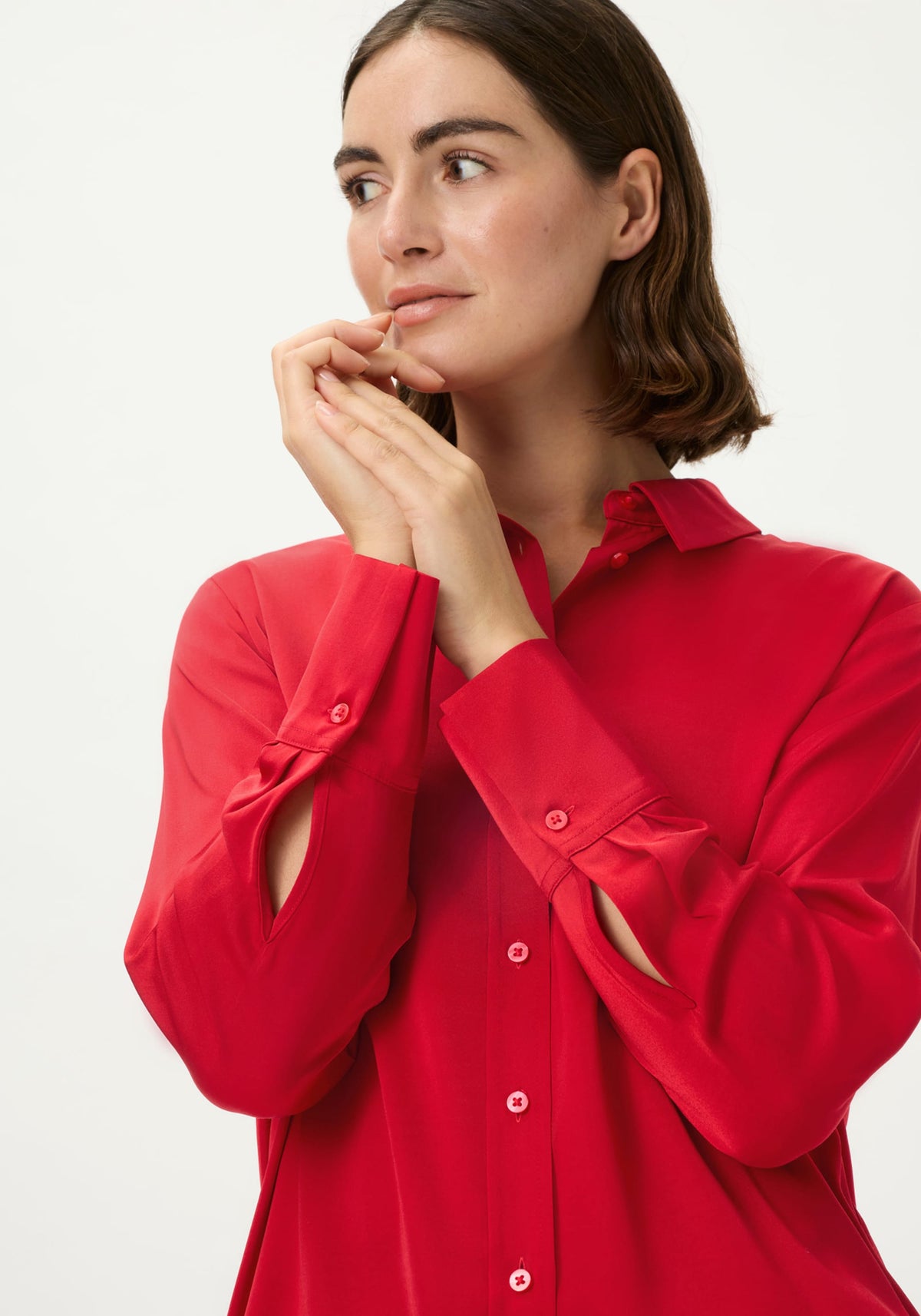 Chemise à effet satiné