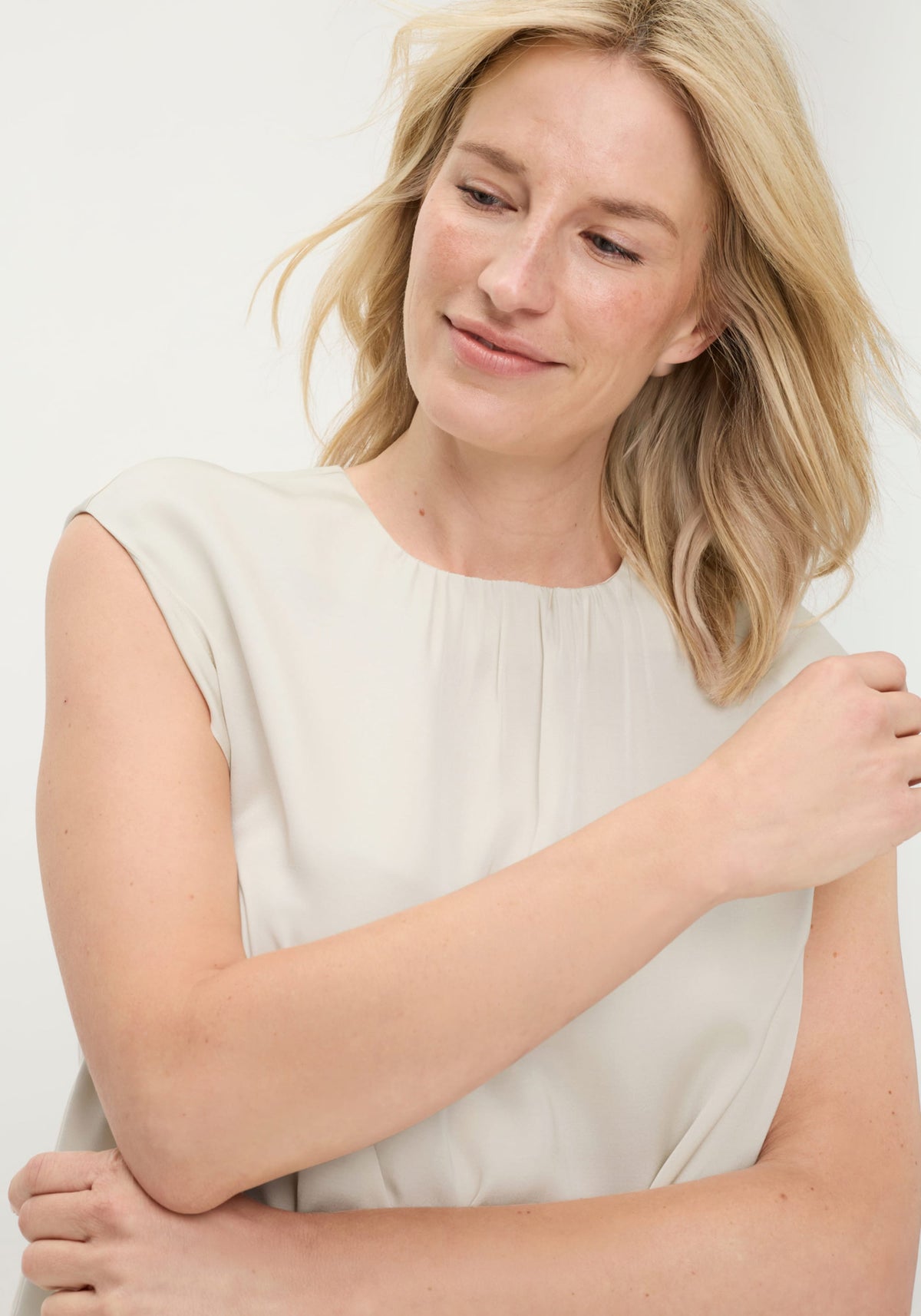 Satin Effect Sleeveless Shell