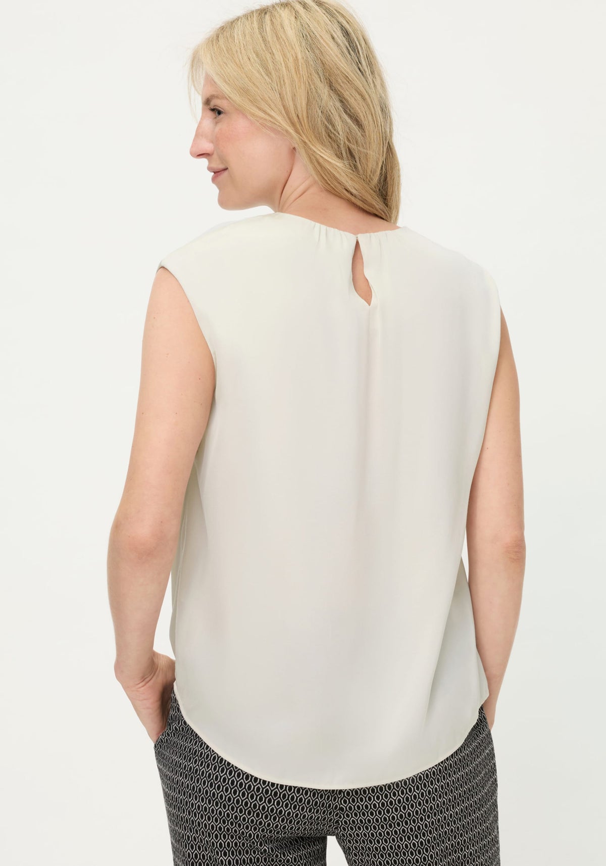 Satin Effect Sleeveless Shell