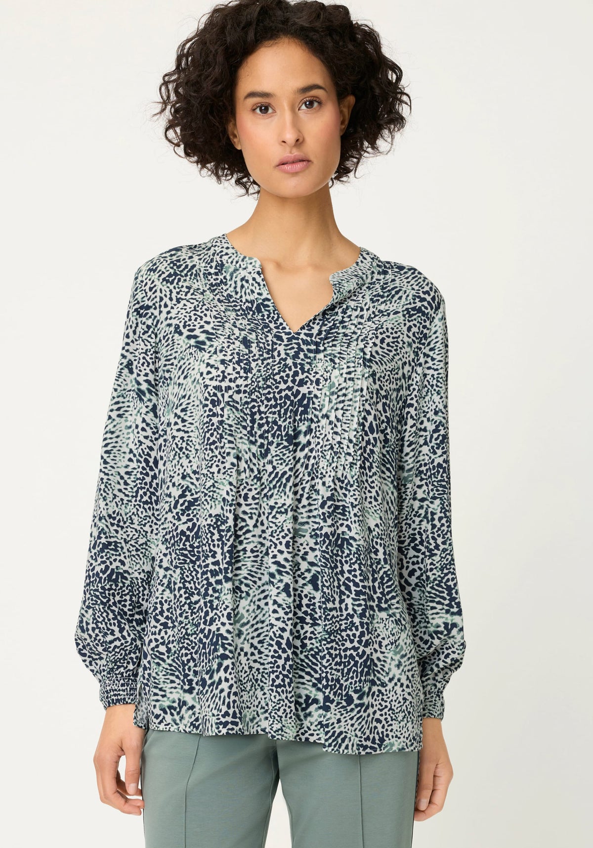 Animal Print Tunic Blouse