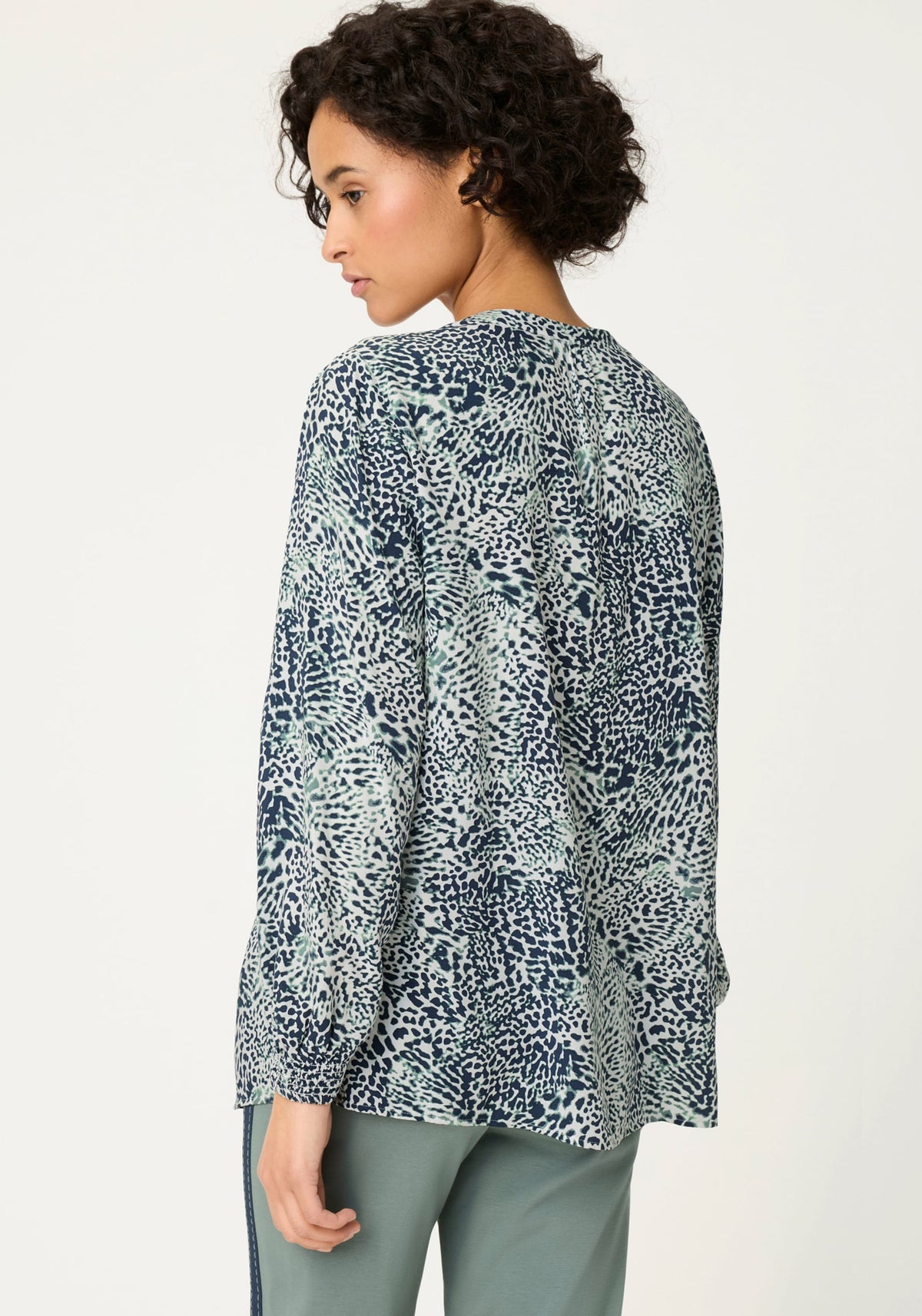 Animal Print Tunic Blouse