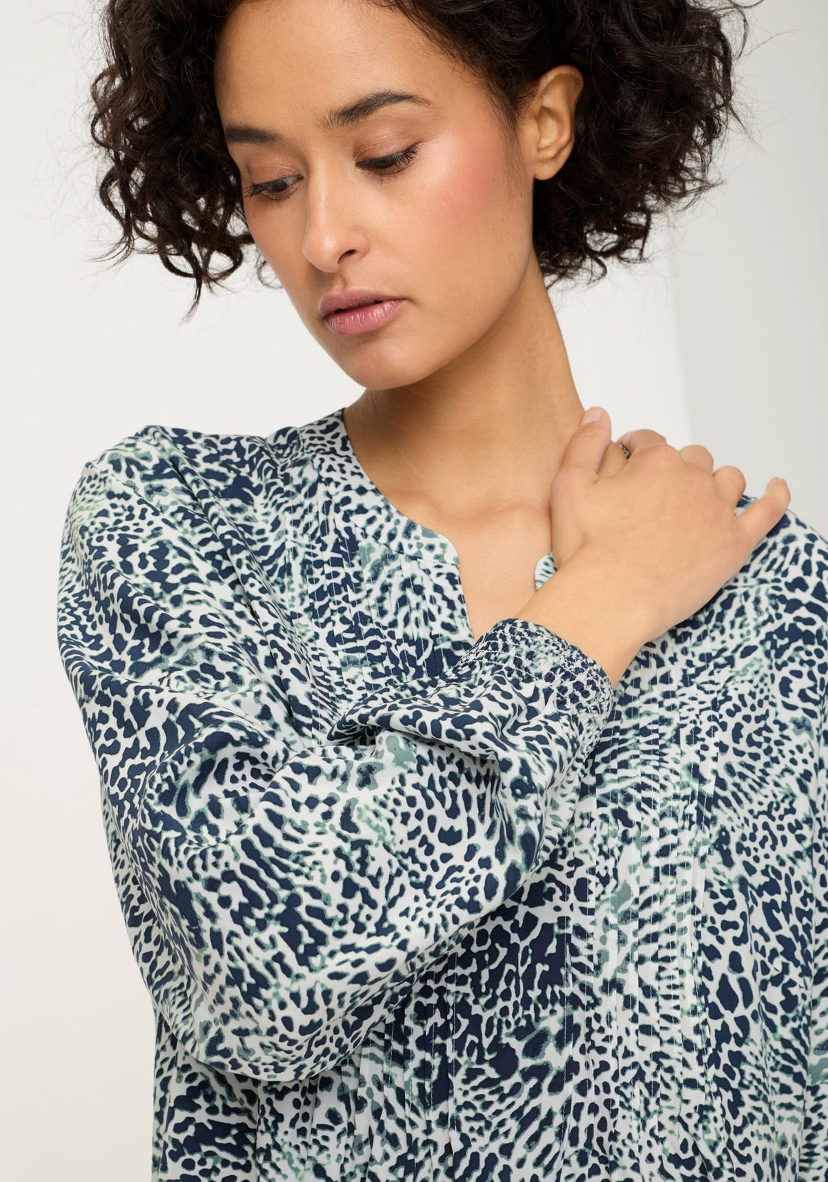 Animal Print Tunic Blouse